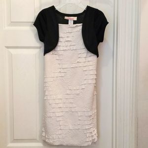 NWT Bloome de jeune fille Girl's 14 Cute Sunflower Design Dress w/attached Shrug